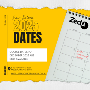 Zedu's ultrasound course calendar for 2025 is now available